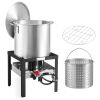 100 Qt Seafood Boiling Kit with Strainer, Outdoor Seafood Boil Pot and Basket, Cooking Set for Crab Crawfish Lobster Boiling
