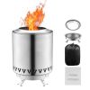 Tabletop Fire Pit,6 inch Stainless Steel Tabletop Fireplace Indoor Outdoor,Portable Rubbing Alcohol Burner Smores Maker