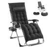 Zero Gravity Chair, 26 inch Zero Gravity Recliner Lounge Chair for Indoor and Outdoor, Adjustable Anti Gravity Chair with Cushion, Headrest, Footrest