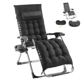Zero Gravity Chair, 26 inch Zero Gravity Recliner Lounge Chair for Indoor and Outdoor, Adjustable Anti Gravity Chair with Cushion, Headrest, Footrest