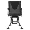 Hunting Chair, 360° Silent Swivel, Foldable Portable Blind Chair, Heavy-Duty Steel Frame Ground Stool Seat, with Armrests, Adjustable Carry Strap