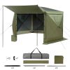 Pop up Gazebo Screen Tent, 10 x 10 ft Large 6-Sided Camping Canopy Tent with Removable Top & Carry Bag, Quick-Set & Bite-Proof