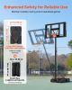 VEVOR Portable Basketball Stand, 4.4 ft to 10 ft Height Adjustment Basketball Hoop & Goal
