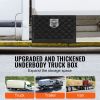 Underbody Truck Box, 24" x 14" x 16" Pickup Storage Box, Heavy Duty Aluminum Diamond Plate Tool Box with Lock and Keys
