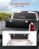 VEVOR Crossover Truck Tool Box, 72x20x14 In, Heavy Duty Aluminum Toolbox with Diamond Texture, Pick Up Truck Bed RV Trailer Toolbox