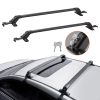 Roof Rack Cross Bars, Aluminum Roof Rack Crossbars, Fit Roof without Side Rail, 155 lbs Load Capacity, Adjustable Bare Roof Crossbars with Locks