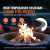 Fire Pit Ring, 45-Inch Outer/39-Inch Inner Diameter, 10inch Height Fire Pit Insert, Heavy Duty Carbon Steel Liner DIY Campfire Ring above or In-Ground