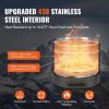 Smokeless Fire Pit Stove Bonfire, H: 15.4 in x Dia: 15.7 in ,Wood Burning Fireplaces with Removable Ash Pan