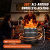 Smokeless Fire Pit Stove Bonfire, H: 15.4 in x Dia: 15.7 in ,Wood Burning Fireplaces with Removable Ash Pan