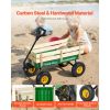 Pull-Along Wagon for Kids, 39 in Toddler Wagons with Foldable Wooden Panel & Handle, Supports up to 551 lbs, 10" All-Terrain Tires
