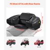ATV Rear Storage Box and Lounger, 95L ATV Cargo Box with Seat & Backrest, Waterproof LLDPE & Lockable Lounger Storage Box Fit Most ATVs with Rear Rack