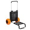 Beach Dolly with Big Wheels for Sand, 29.9" x 15.4" Cargo Deck, w/ 12" Solid Wheels
