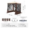 Pop Up Gazebo Tent, Pop-Up Screen Tent 4 Sided Canopy Sun Shelter with 4 Removable Privacy Wind Cloths & Mesh Windows