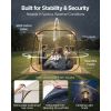 Pop up Sports Tent, 72x72 in Clear Bubble Tent for 2-4 Persons, Waterproof Outdoor Pod with Floor Mat & Top Cover