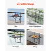 Balcony Hanging Table, 19 x 24 in Metal Folding Balcony Railing Table, Outdoor Balcony Bar Table for Railings, 5-Level Adjustable