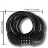 Bike Cable Lock 4 Digit Combination Bicycle Lock 6FT Long Heavy Duty Anti Theft Password Lock Waterproof Coated Steel Cable for Road Bike Electric Sco