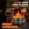 Smokeless Fire Pit Stove Bonfire, H: 18 in x Dia: 28 in ,Wood Burning Fireplaces with Removable Ash Pan