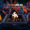Fire Pit Ring, 42x42 in Outer/36x36 in Inner Diameter, 10inch Height Square Fire Pit Insert