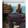 ATV Rear Storage Box and Lounger, 95L ATV Cargo Box with Seat & Backrest, Waterproof LLDPE & Lockable Lounger Storage Box Fit Most ATVs with Rear Rack