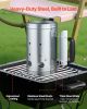 VEVOR Charcoal Chimney Starter, 4 lbs Large Capacity Coal Fireplace, Heavy Duty BBQ Steel Chimney Starter for Charcoal Grill and Barbecues