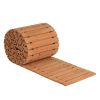 Wooden Garden Pathway, 24 ft L x 17 in W, Non-Slip Straight Garden Walkway, Roll Out Cedar Outdoor Walkway Path with Wire Rope Connection