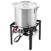 100 Qt Seafood Boiling Kit with Strainer, Outdoor Seafood Boil Pot and Basket, Cooking Set for Crab Crawfish Lobster Boiling