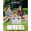 Portable Cooler, 38 QT Hard Cooler with Ice Retention, Heavy-Duty Handles and Cup Holder, Lightweight Rigid Material Insulated Portable Cooler
