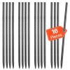 Rebar Stakes, 16-Inch, Heavy-Duty 0.45 in Diameter, Straight Galvanized Steel Ground Anchors with Chisel Point End & Rust-Resistant Coating