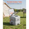 Portable Toilet, 5.3 Gallon Detachable Waste Tank, 120 Flushes, Camping Toilet for Adults, Outdoor Travel Potty with Level Indicator, Carry Bag