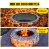 Fire Pit Ring 42-Inch Outer/36-Inch Inner Diameter, Fire Pit Insert 3.0mm Thick Heavy Duty Solid Steel