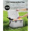 Portable Cooler, 21 QT Hard Cooler with Ice Retention, Heavy-Duty Handles and Strap, Lightweight Rigid Material Insulated Portable Cooler