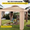 Outdoor Canopy Gazebo Tent, Portable Canopy Shelter with 10'x10' Large Shade Space for Party, Backyard, Patio Lawn and Garden, 4 Sandbags