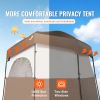 Camping Shower Tent, 83" x 42" x 83" 2 Rooms Oversize Outdoor Portable Shelter, Privacy Tent with Detachable Top, Pockets