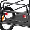 Bike Cargo Trailer, 160 lbs Load Capacity, Heavy-Duty Bicycle Wagon Cart, Foldable Compact Storage & Quick Release with Universal Hitch, 16" Wheels