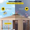 Outdoor Canopy Gazebo Tent, Portable Canopy Shelter with 10'x10' Large Shade Space for Party, Backyard, Patio Lawn and Garden, 4 Sandbags