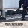 Underbody Truck Box, 60"×17"×18" Pickup Storage Box, Heavy Duty Aluminum Diamond Plate Tool Box with Lock and Keys