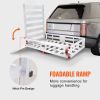 50 x 29.5 x 8.7 inch Hitch Cargo Carrier, 500lbs Capacity Trailer Hitch Mounted Cargo Basket, Aluminum Luggage Carrier Rack with Folding Ramp