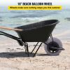 Beach Balloon Wheels, 16" Replacement Sand Tires, TPU Cart Tires for Kayak Dolly, Canoe Cart and Buggy with Free Air Pump, 2-Pack