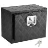 Underbody Truck Box, 18" x 12" x 14" Pickup Storage Box, Heavy Duty Aluminum Diamond Plate Tool Box with Lock and Keys