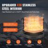 Smokeless Fire Pit Stove Bonfire, H: 15.4 in x Dia: 19.3 in ,Wood Burning Fireplaces with Removable Ash Pan