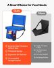 VEVOR Stadium Seat, Folding Bleacher Chair with Back Support and Thick Cushion, Padded Stadium Seat for Bleacher Includes Shoulder Strap, Hooks