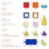 Magnetic Tiles, 55 PCS Magnetic Building Blocks for Kids, Magnet Building Set with Car Base & 16 Digital Cards