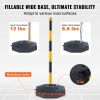 Adjustable Traffic Delineator Post Cones, 4 Pack, Traffic Safety Delineator Barrier with Fillable Base 8FT Chain