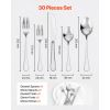 30-Piece Silverware Set, Food-Grade Stainless Steel Flatware Utensils, Mirror Finished Cutlery Set, Dishwasher Safe Eating Tableware for Kitchen Home