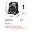 20000mAh Rechargeable Solar Fan with LED Lantern, 8 inch Portable Fan Cordless with 7W Foldable Solar Panel, 5-Speed& Timer& Quiet