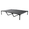 Elevated Dog Bed for Large Dogs, Portable Raised Dog Cot with Steel Metal Frame and Breathable Teslin Mesh