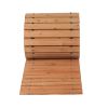Wooden Garden Pathway, 24 ft L x 17 in W, Non-Slip Straight Garden Walkway, Roll Out Cedar Outdoor Walkway Path with Wire Rope Connection