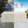 Carport, 12Ã—20 Heavy Duty Portable Carport Garage Tent for Outdoor Storage Shelter white