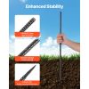 Rebar Stakes, 24-Inch, Heavy-Duty 0.47 in Diameter, Straight Galvanized Steel Ground Anchors with Chisel Point End & Rust-Resistant Coating