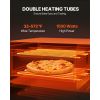Electric Pizza Oven for Countertops, 12-inch, 1500W, with Temp Control & 0-60 Min Timer, Even Baking Technology & Easy Clean Crumb Tray